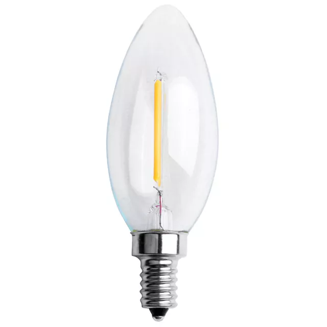 Filament De Flamme De Bougie Edison E12 Cob Ajustable Ampoule Lampe H7T87577