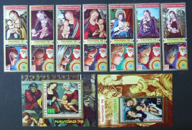 Eq. Guinea - Painting, 7 stamps and 2 S/S, MNH, GEQ 162