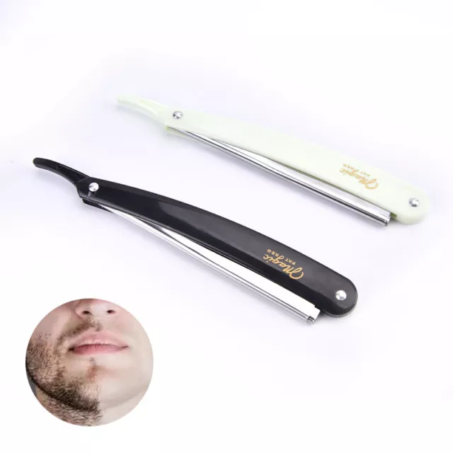 Professional Manual Shaver Straight Edge Sharp Barber Razor Shaving Beard Cut-wf 2