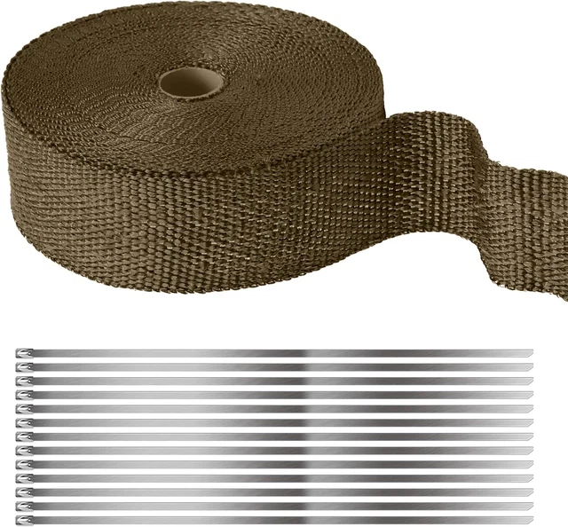 Nastro Termico Isolante Moto 5m - Fibra Basaltica Con Fascette Per Tubo Scarico - Foto 11