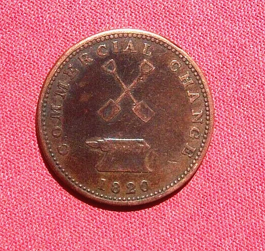 1820  Upper Canada  "Commercial Change"   Half Penny Token