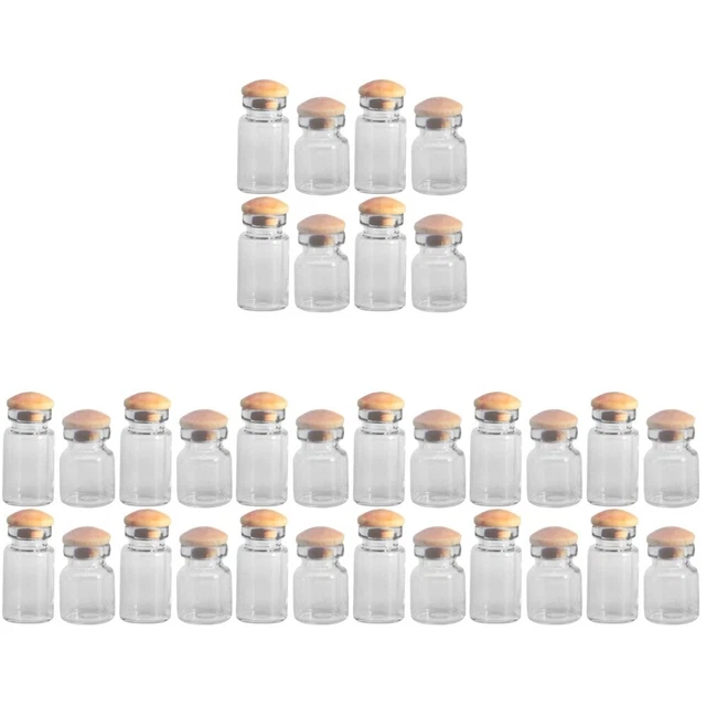 32 Pcs Doll House Glass Jar Miniature Glass Bottle Miniature Food Bottles