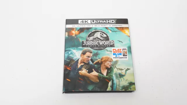 Jurassic World Fallen Kingdom Ultra UHD 4K Blu Ray Movie  in Case.
