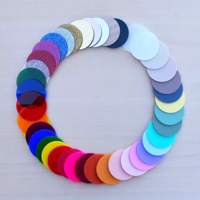 7cm Acrylic Perpex Disc Rounds. Timber or coloured Circle for Craft. 70mm 7cm