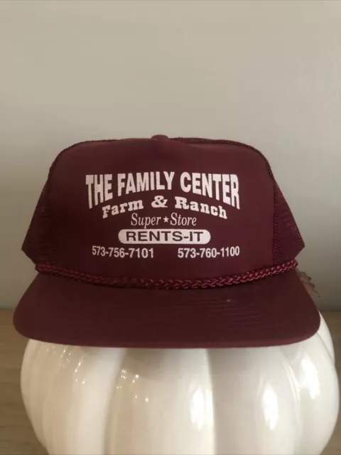 The Family Center Farm & Ranch Snapback Trucker Mesh Hat Cap Vintage