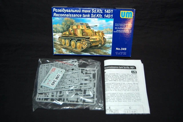 UM MODELS 1/72 Scale Sd.Kfz.140/1 Reconnaissance Tank Model Kit £0.99 ...