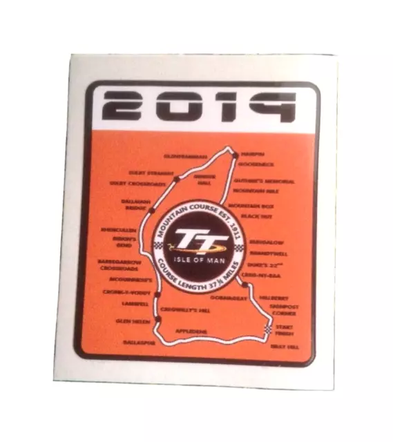 2019 TT RACES - ISLE OF MAN MOUNTAIN COURSE (Locations) - STICKER (Small)