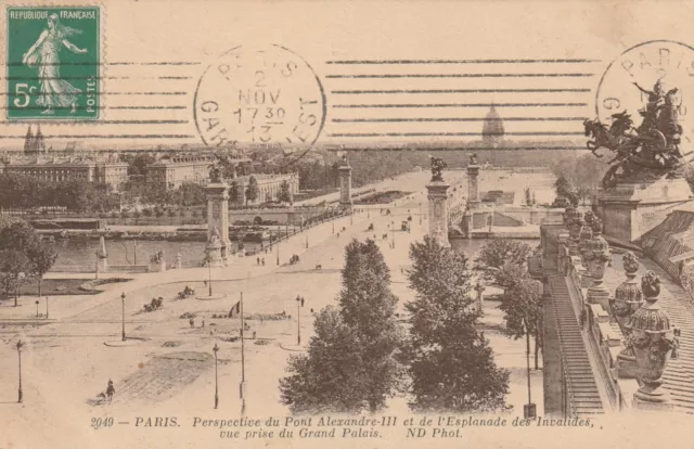 CPA 75 PARIS Perspective du Pont Alexandre III et de l'Esplanade des Invalides
