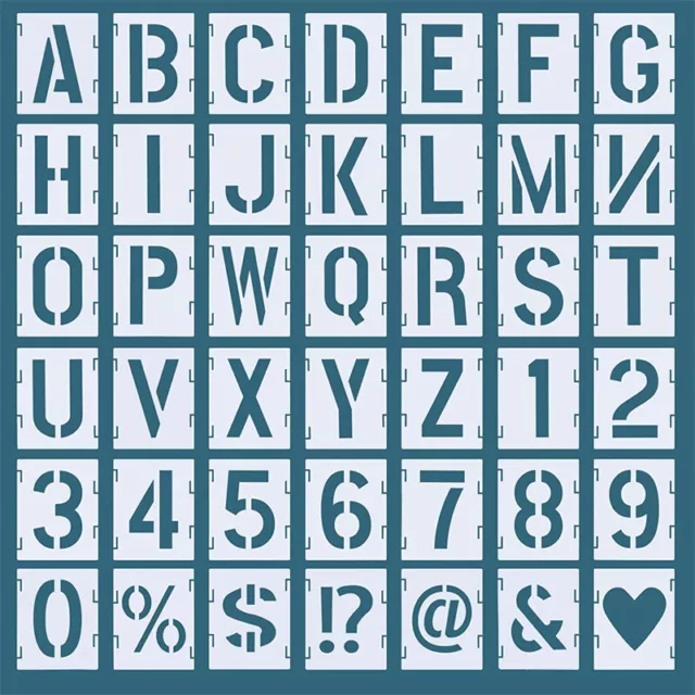 Letter Stencils for Painting 42 PCS Alphabet Letter and Number