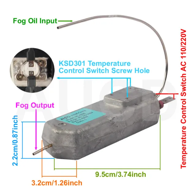 400-3000W Fog Machine Heating Core Disinfection Fogger Heater Stick DJ Stage Kit 3