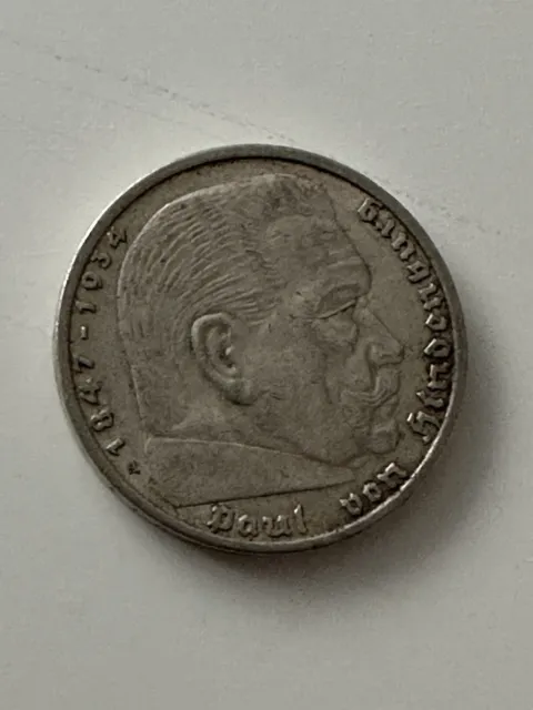 5 Reichsmark Münze 1935 A Deutsches Reich Paul von Hindenburg 1847-1934 Silber