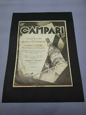 Pubblicita Bevande/Liquori "Cordial Campari" Vintage Originale 1938 A3 Ottimo