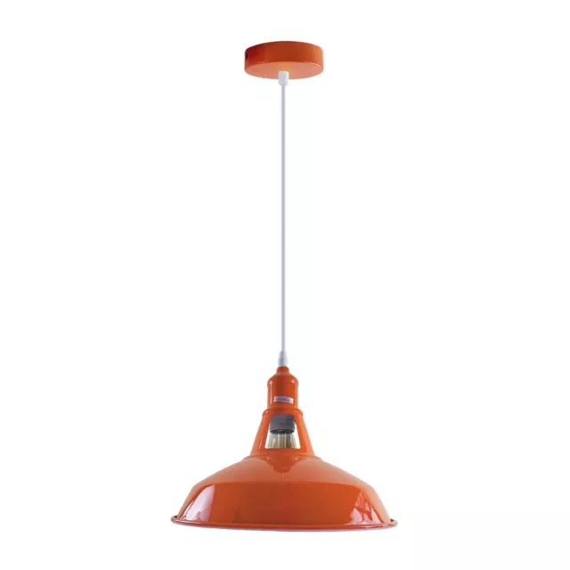 Suspension design lustre vintage Orange luminaire plafond cuisine E27 chambre