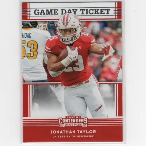 Jonathan Taylor 2020 Panini Contenders Draft Picks Game Day Ticket Rookie Card