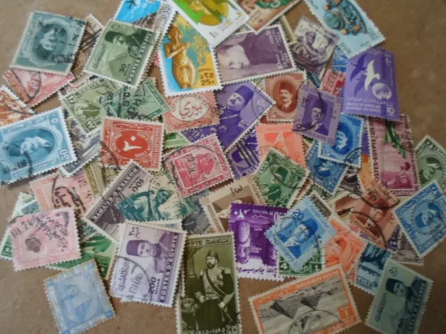 Collection lot 95 different stamps of Egypt