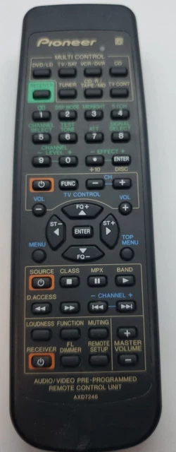 Original Pioneer AXD7246 Receiver Remote Control HTP210 VSXD309 VSXD409 VSXD510
