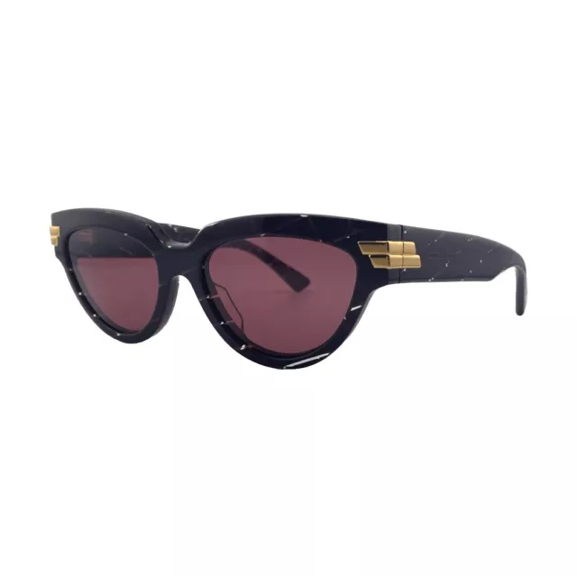 BOTTEGA VENETA BV1035S Burgundy Cat Eye Women's Sunglasses 55mm 19mm 145mm - 007