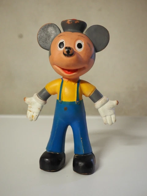 Figurine Mickey Vintage En Plastique - Collection Walt Disney Ancienne | Jouet Rétro