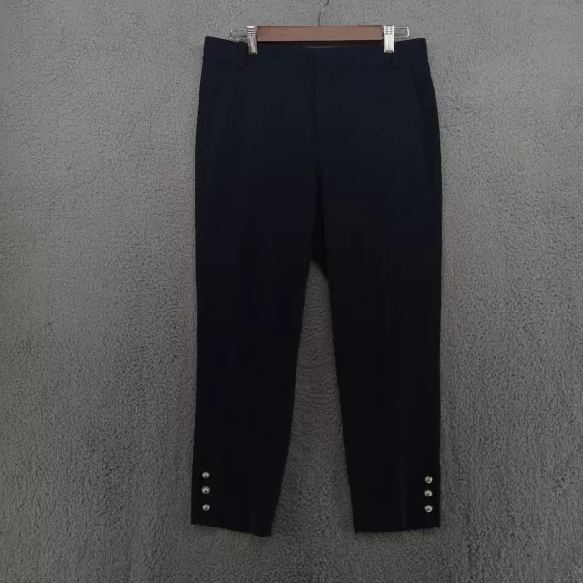 Zara Basic Collection Navy Blue Lightweight Drawstring Trousers