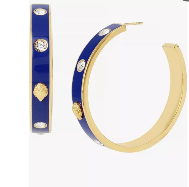 KURT GEIGER LONDON Blue  Eagle Wing Hoop Earrings W91