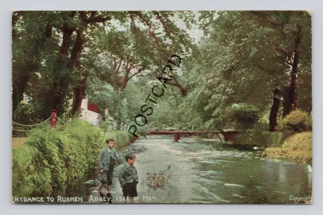 Postcard UK IOM Isle of Man Entrance to Rushen Abbey. Liver Series (F11)