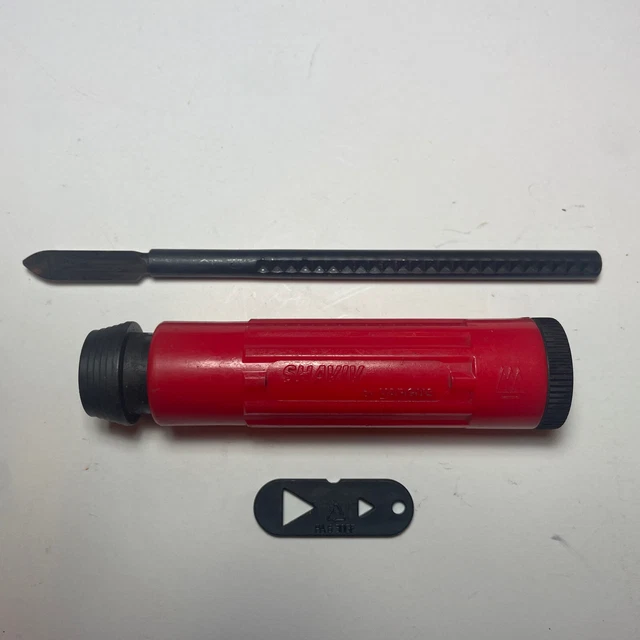 The Heavy Scaper Shaviv Set C with Classic Red Handle Ext Holder C Part #29067