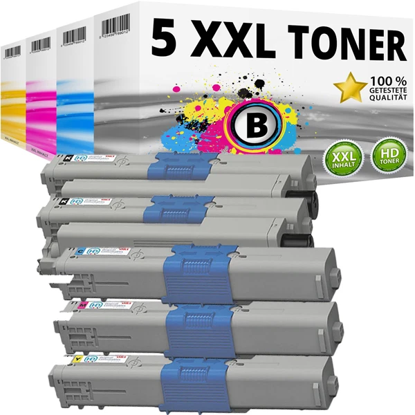 5X Eurotone Toner für Oki MC 351 352 361 362 561 562 DN