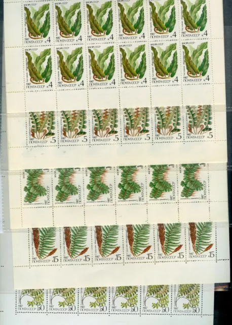 USSR Russia Full sheet SC5572-76 Ferns  5-36  stamp MNH LAST ONE SPECIAL