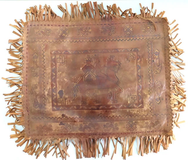 Cuscino Sardo In Pelle Anni 50 design made in italy sardegna artigianato