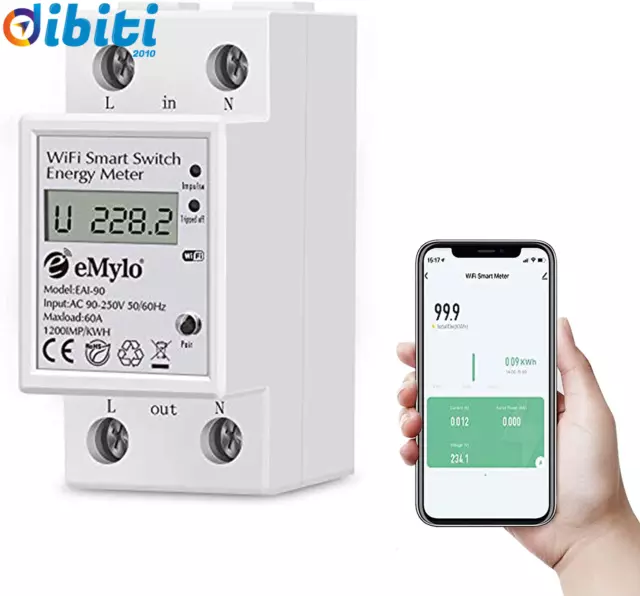 Contatore Energia Elettrica, Misuratore Consumo Elettrico Wifi, Statistiche di P