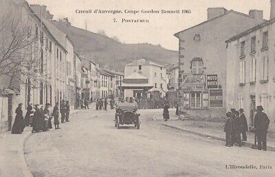 CPA 63 PONTAUMUR Excursion Automobile Club Auvergne COUPE GORDON-BENNETT 1905