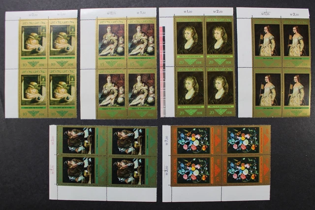 DDR, MiNr. 1892-1897, Viererblöcke, Ecken links oben, postfrisch / MNH - 661105