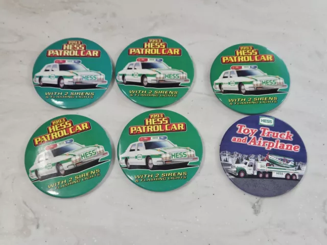 1993/2002 Hess Truck Pin Back Lot Of 6