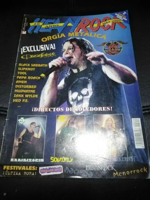 Heavy Rock Magazine Orgie Metallica Megadeth Conditionnement Mega Poster Spill