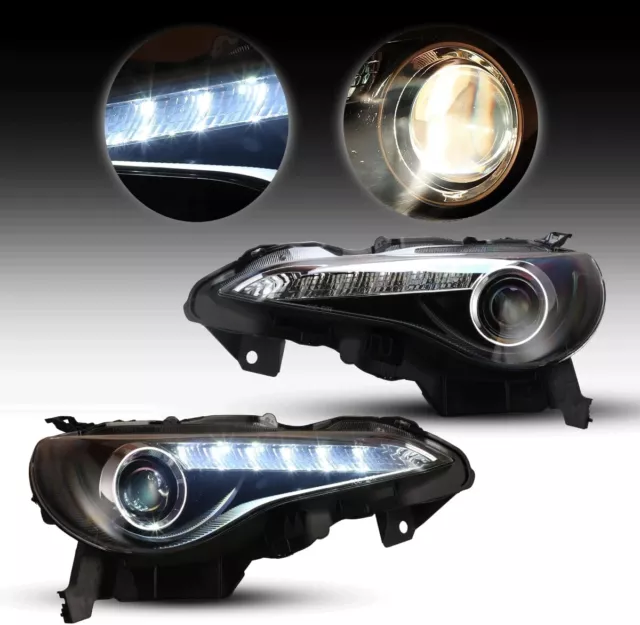 LED Headlights for 13-16 Scion FR-S Toyota 86 Subaru BRZ Turn Signal Headlamps