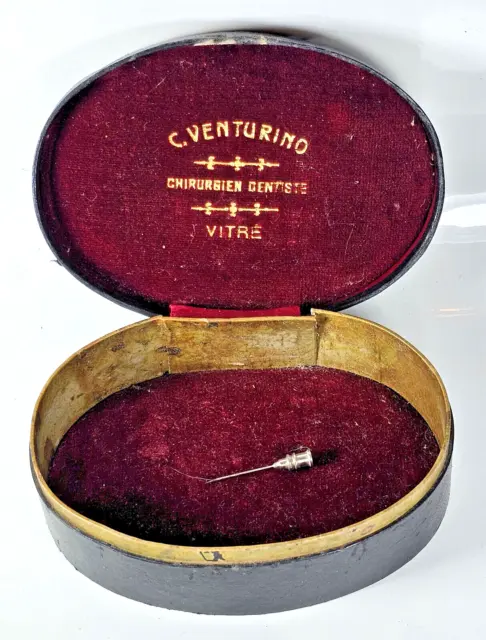 Antique Box D'Instruments Chirurgiques Dentist Calvin Venturino IN Glazed 1900