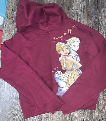 Disney frozen 2 courage olaf elsa anna Sz L 8 10 12 hoodie sweatshirt shirt guc