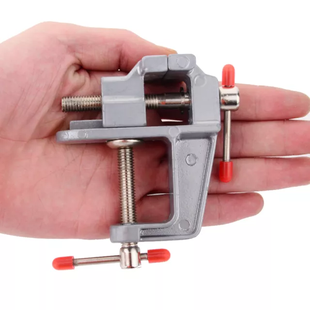 3.5" Aluminum Small Jewelers Hobby Clamp On Table Bench Vise Mini T LR