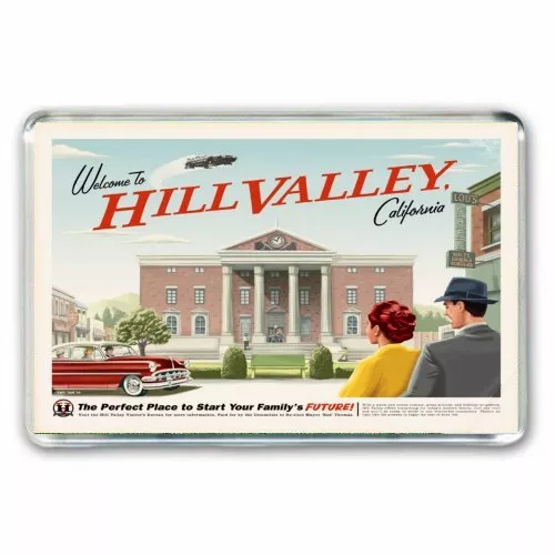 Back To The Future - Welcome To Hill Valley Jumbo Fridge /Locker Magnet