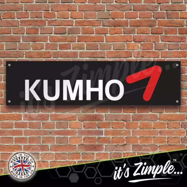 Kumho Tyres Banner Garage Workshop Sign Printed PVC Trackside Display