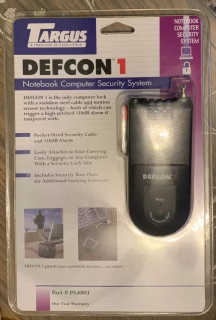 Targus PA400U Defcon 1 Notebook Computer Security System w/110dB Alarm BRAND NEW