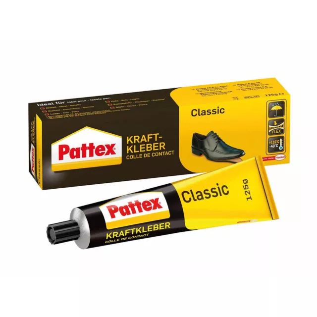 Pattex Kraftkleber 125g - stark & flexibel - Holz, Metall, Gummi, Leder