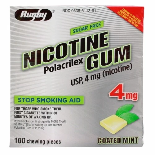 Recubrimiento de goma de nicotina como nuevo recubrimiento como nuevo 100 masticables 4 mg