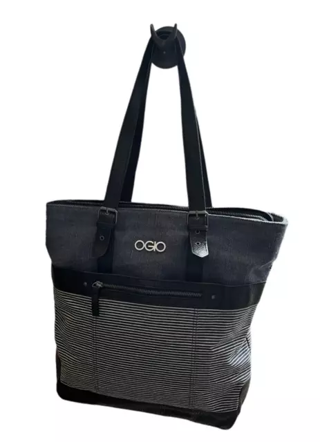 Ogio Womens Olivia Tote Bag  Blue And Black  15" x 15.5"