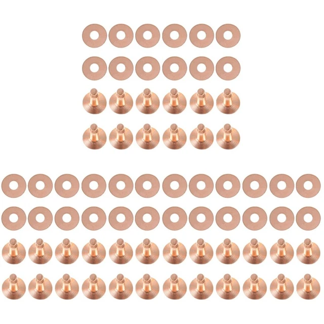 60 juegos de remaches de cuero para cuello billetera remaches para billetera hágalo usted mismo remaches