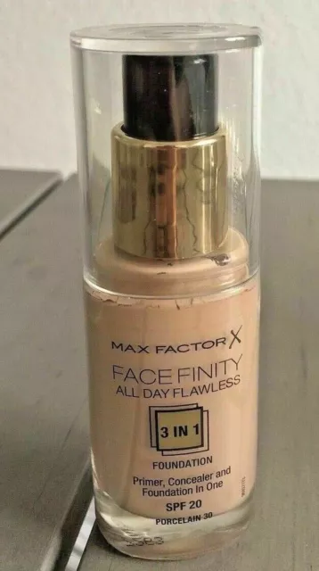 Max Factor Facefinity All Day Flawless 3 in 1 Foundation 30ml - Porcelain 30