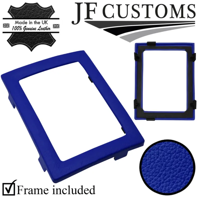 Blue Italian Leather Gear Surround Cover + Frame For Dodge Journey 08-11