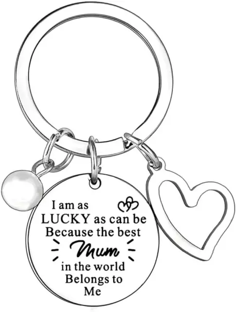 Mothers Day Gifts for Mum Mom Keychains from Daughter Son, Birthday Present for