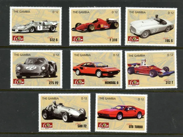 R2085 Gambie 2007 Autos Ferrari 8v. MNH