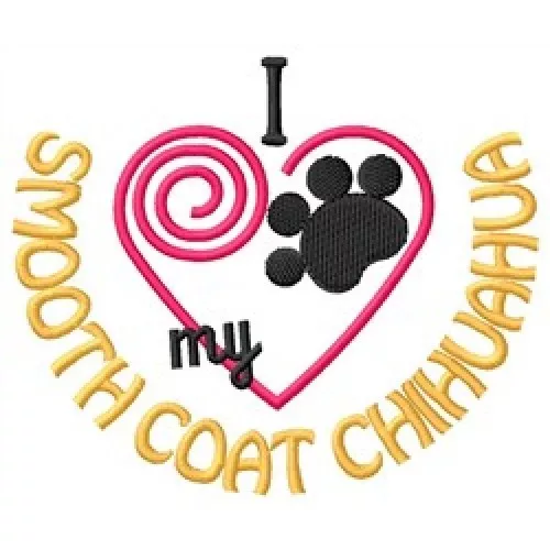 I "Heart" My Smooth Coat Chihuahua Fleece Jacket 1414-2 Size S - XXL